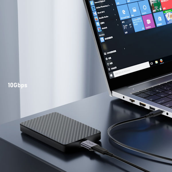 USB C til MicroB Adapter USB 3.0 Type C Hunn til MicroB Hann Konverter 10Gbps null - USB male