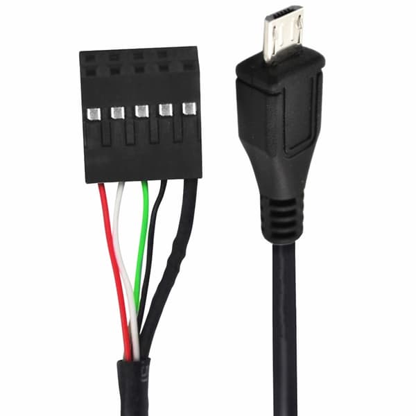USB 2.0 Mini 5Pin uros - 9Pin naaras adapterikaapeli 2.54 USB-otsikko emolevy Mini1