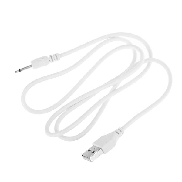 for strømadapterplugg USB-konverter 2,5 mm høyttaler ladekabel strømledning 19mm