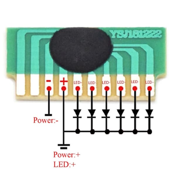 6 LED-lys blinkende printkort til dekorationsudstillinger og scenelys