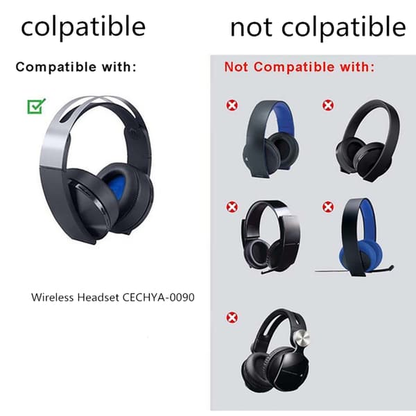 Komfortable svampeørekopper til trådløst headset CECHYA-009 høreværn Black