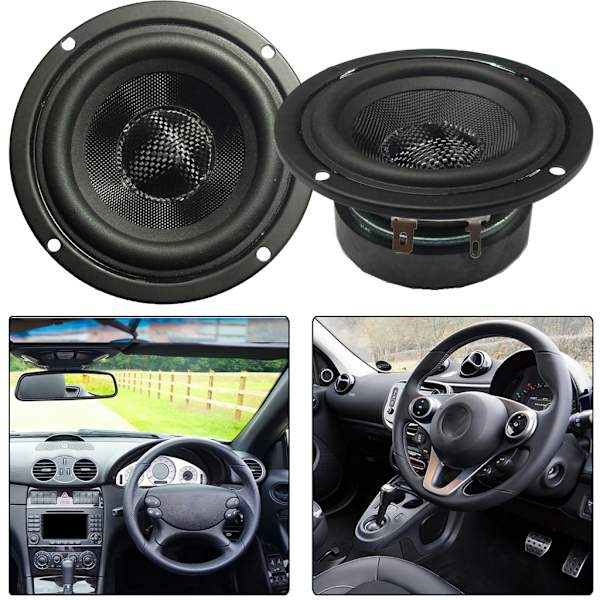 Full Frequency Hifi-högtalare 3 tum 4 Ohm 15W Vattentäta Högtalare med Glasfiber för Bättre Bas