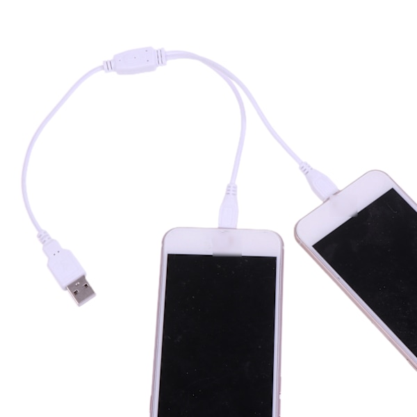 Multifunktionell 2 i 1 Laddningskabel USB till Dubbel Micro USB Laddarkabel Sladd för Andriod Mobiltelefon 0.för 3M/1M/2M 2m