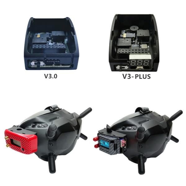 5.8G Digital til Analog Konverter Modul til FPV-briller med Spændingsdisplay og DVR-support