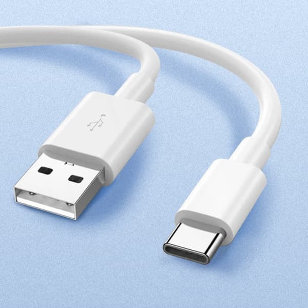 USB till USB C-kabel Typ C till USB-kabel Snabbladdningskabel för S24 S23 S22 S20 White 5V2A