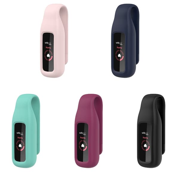 Soljet Fitbit-Luxe-älykellon silikonikoteloon teräsklipsit rannekoruun puettava Red