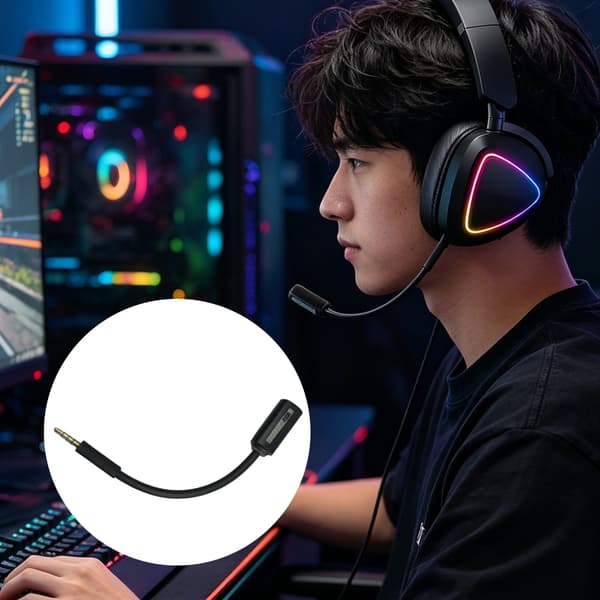 Justerbare mikrofoner til 2 headsets Anti-interferens Forgyldte stik