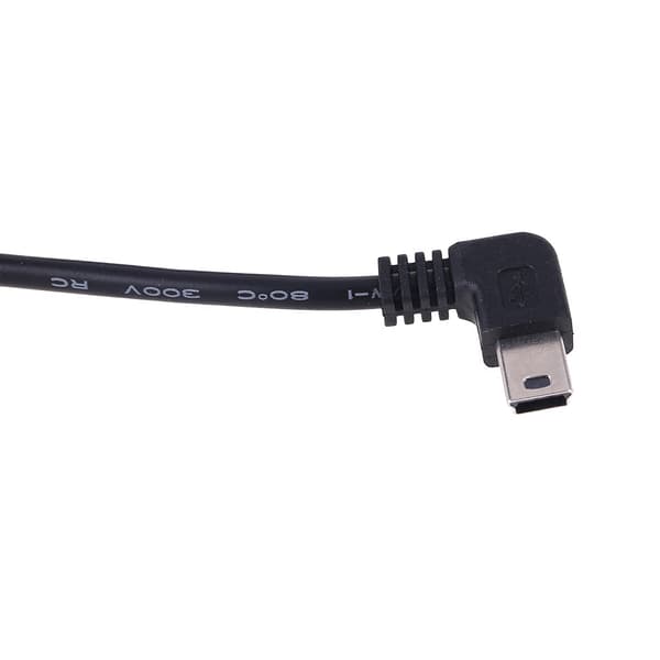 Dubbla Mini USB-portar Dash Cam Bil Cigarettadapter Tändarkabel Laddare för DVR MR