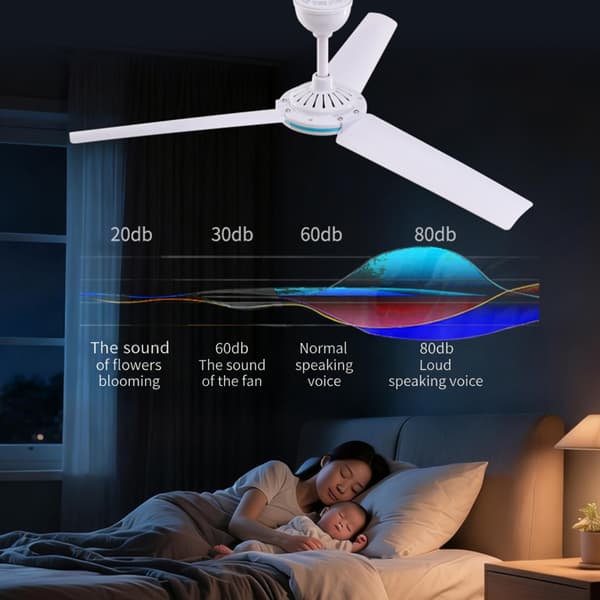 220V 12W Loftventilator 27,5 tommer Kølende Elektrisk Ventilator med Afbrydere til Rum White