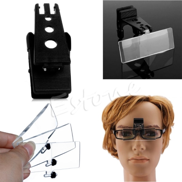 Vikbar glasögon Clip On Flip Förstoringslupp Glas Handsfree Precise Magnifier