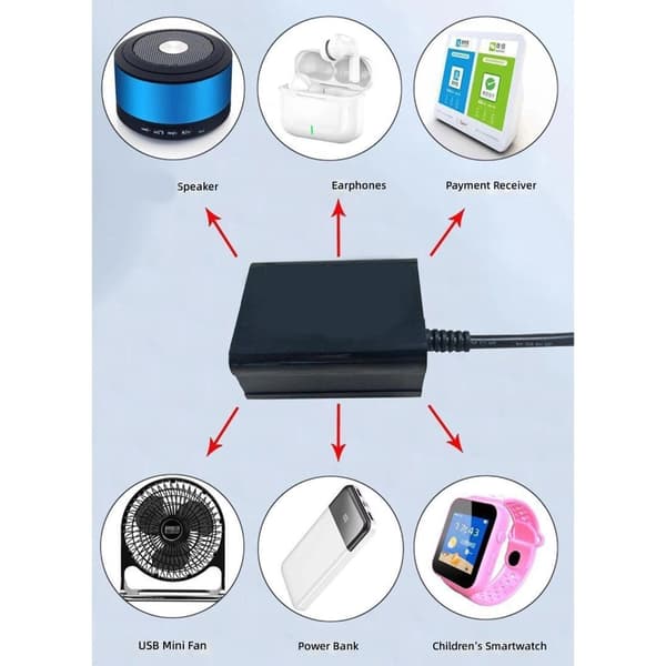 Kompakt dubbelutgång USB C-laddare för elscootrar som stöder telefoner