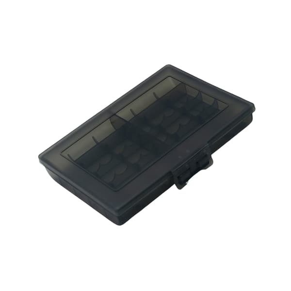 PP Plast Batteriförvaringslåda Plastförvaringslåda för 2A 3A Batterier Black