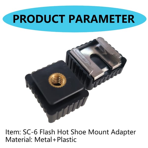 1PC Flash Hot Shoe Mount Adapter SC6 Flashlight Cold Hot Shoe Bracket Mount