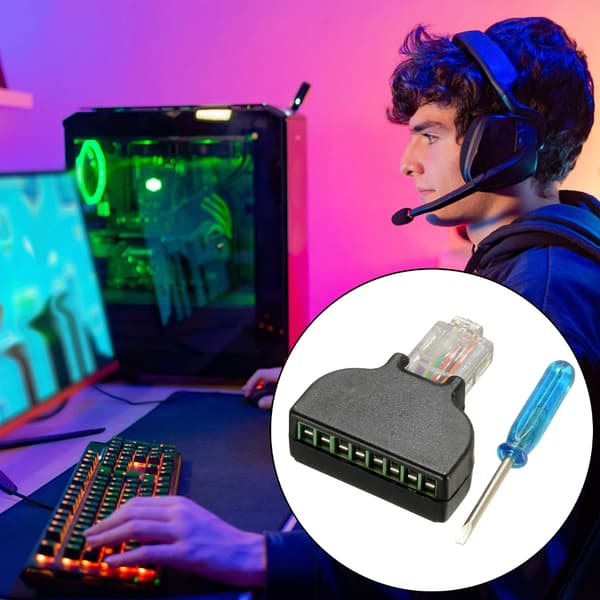 Nem installation RJ45 til 8-bens terminalstik med sikkert skruelåsdesign til datatransmission null - B