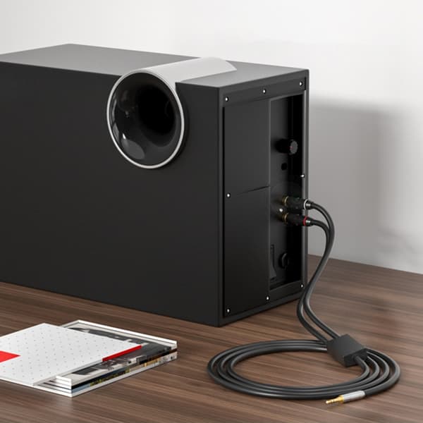 Dobbelt han til 3,5 mm adapterkabel 3,5 mm til han stereo ledning til tilslutning Silver elbow 1m