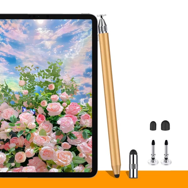 To-hoved Touch Pen Blød Gummispids Universel Kompatibilitet til Tablets Smartpho Blue