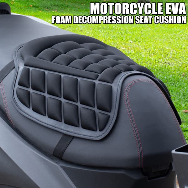 Ventileret motorcykelpude med højelastisk EVA-lag og skridsikre overflader null - Extra large saddle