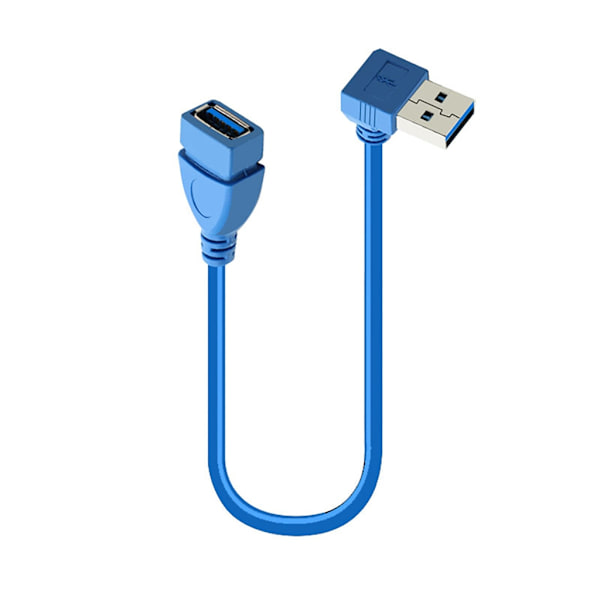 Hurtig USB 3.0 Vinklet Forlængerkabel Han til Hun Data til Elektronik null - Bend left