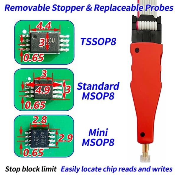 Programmeringstestprobe Elastisk varmeafledning TSSOP8/MSOP8/Mini MSOP8 Chip null - MSOP8