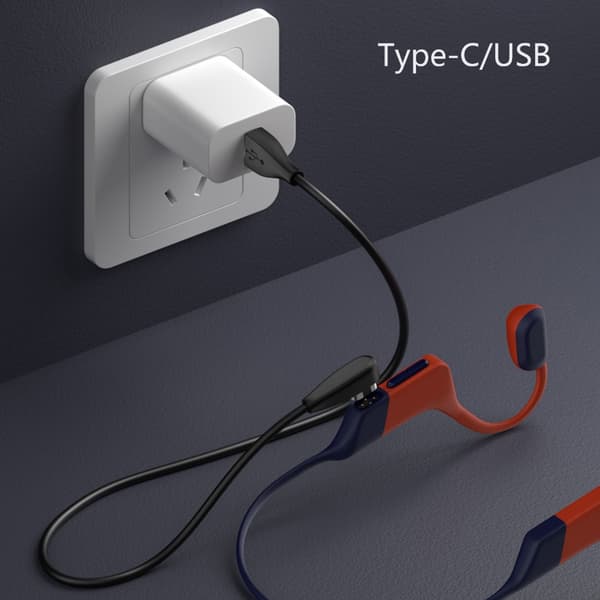 1 m Magnetisk Øretelefon Opladerkabel til S710 Øretelefoner null - USB