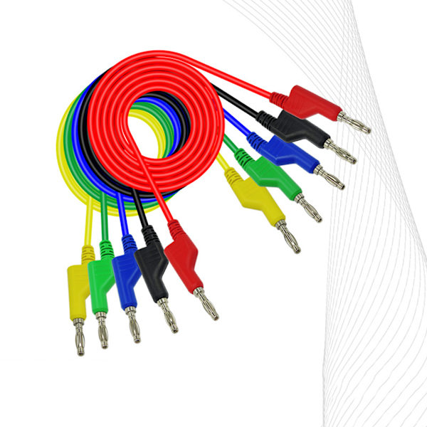 Stackbara Bananpluggar Koppar Testledningsset för Multimeter Bil Automotive 1M 4mm