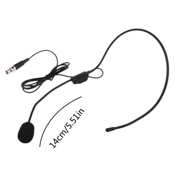 XLR 3-stiftsmikrofon för Head Wear Guide Kondensatormikrofon för högtalare för rundtur
