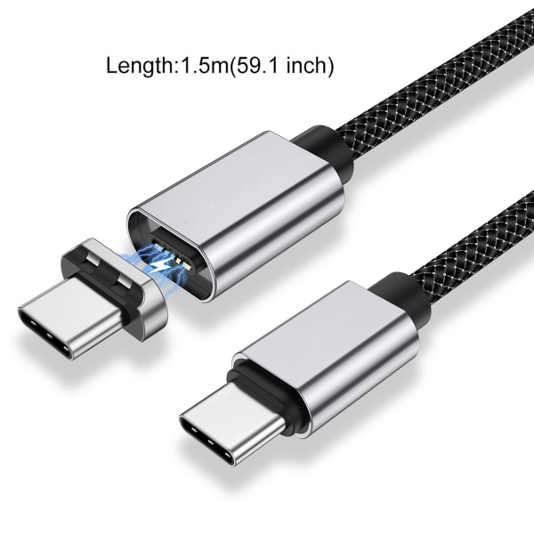 5A Magnetkabel Typ C Supersnabbladdningskabel USB C Magnetladdare 100W