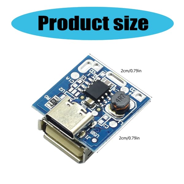 Sæt med 10 stk. 5V Step Up Power Module Boost Board til Lithium Batteribeskyttelse Typec