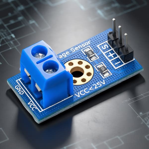 Spændingssensormodul DC0 25V indgang høj opløsning til ESP8266-projekter null - 10