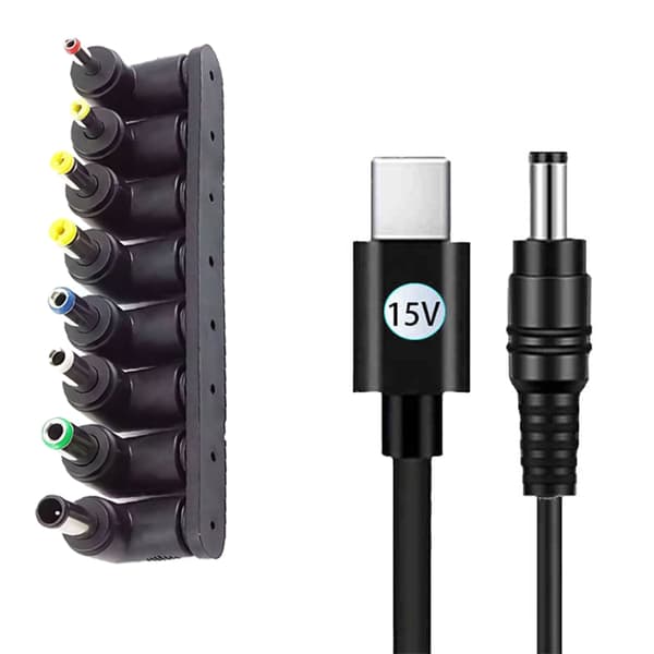DC5521 Strømforsyningsadapter Albuekontakter for Rutere, Bærbare Datamaskiner og Skjermer null - PD12V