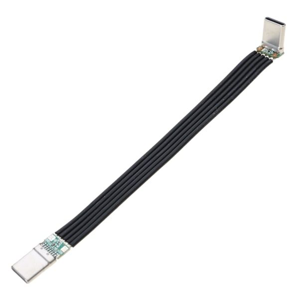 UsbC TypeC Mjuk Platt Kabel Hane Till Hane Laddningskabel Snabbladdning 480M 10cm - 1 bend 1 straight