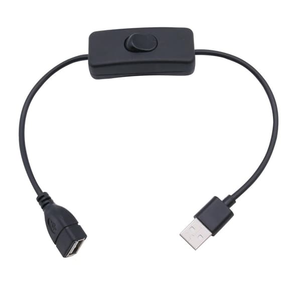 USB Han til Hun Kabel USB Forlængerkabel med Switching Support til LED Bordlampe USB Blæser LED Strips Tilbehør Black