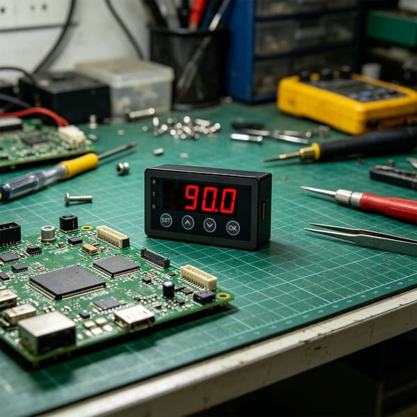 Industriell digital displayenhet för 0-10V 2-10V 0-20mA 4-20mA ingångskapacitet i processkontroll null - Version withrelay