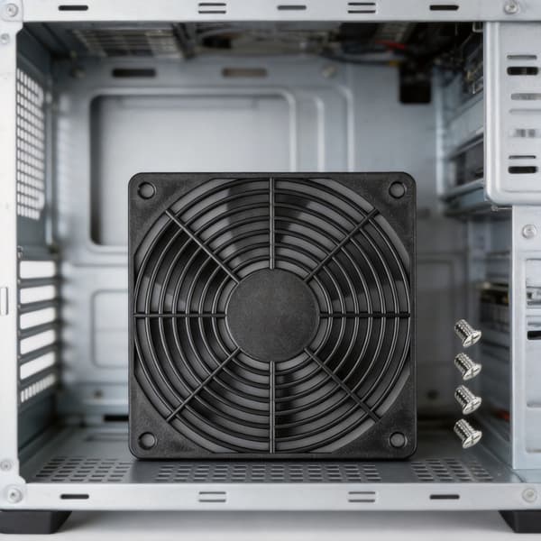 ABS 12 cm PC-køleventilatorbeskyttelsesgitter med skruer til sikker montering White