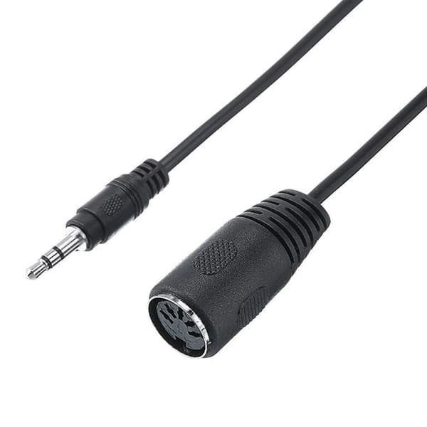 Profesjonell 3,5 mm til Din 5-pinners lydkabel fleksibel adaptertilkobling