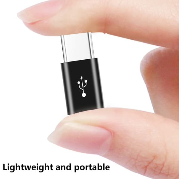 Opladningskonvertere til tablets Headsets Micro USB Hun til USB C Han Adapter White
