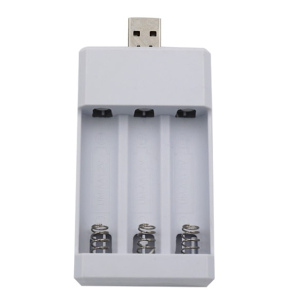 Universal USB-utgångs Batteriladdare 3-slotsadapter för AA AAA Batterier