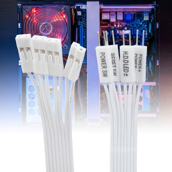 Pålitelig PVC Datamaskinkabel for å Forlenge Hovedkortets Strøm- og Reset-brytere 50CM