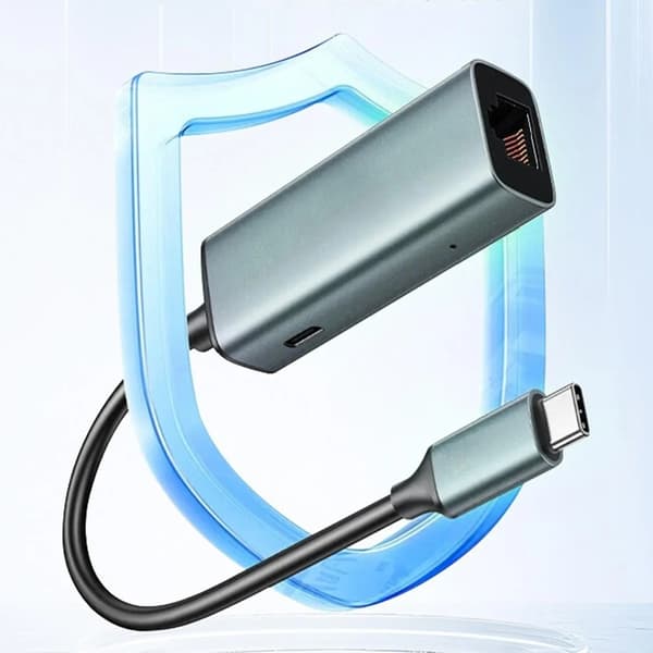 USB C netværksadapter med strømforsyning til stabilt onlinespil