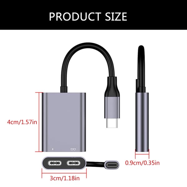 AR Briller Docking Hubs med PD Hurtig Opladning og USB To Interfaces til Tablets Black