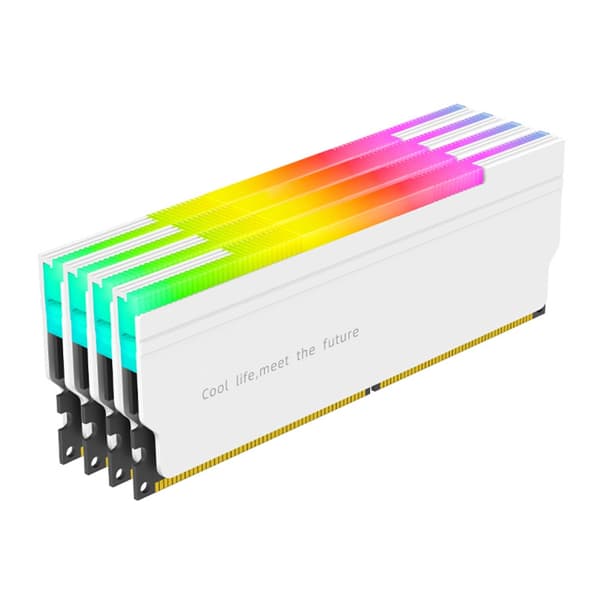 Programmerbar ARGB LED Hukommelseskølerblæser DDR4 DDR5 Desktop Laptop Køleplade Gray