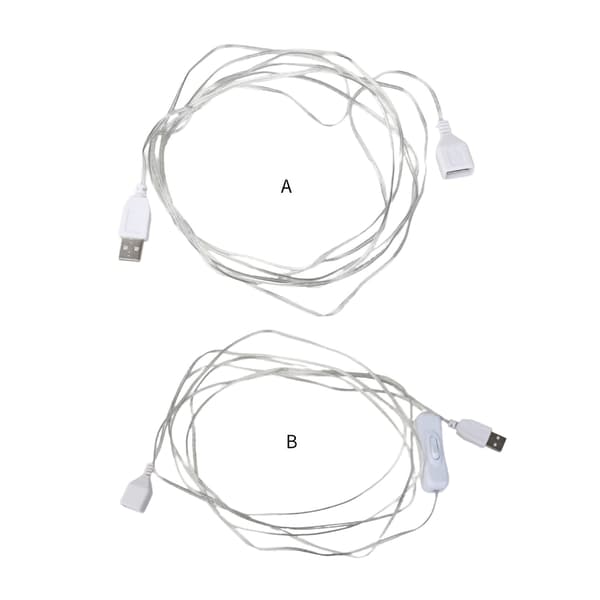 USB Forlængerkabel Han til Hun Stikledning til USB Ventilator Loftventilator USB Lys Opladerkabel null - No switch