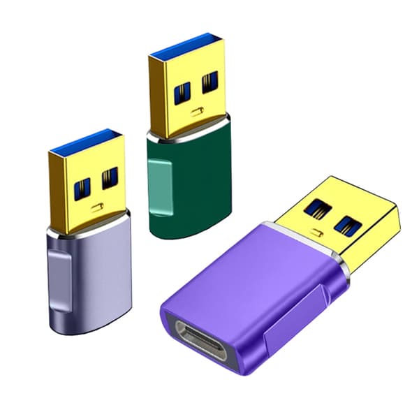5 Gbps ladekonvertere, bærbar USB3.0 hann til Type C hunn adapterhode Green