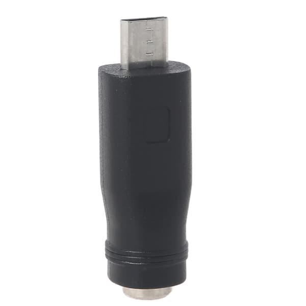 Universal DC 5.5x2.1mm Hunn til Micro USB-kontakt Ladeplugg Strømadapter for mobiltelefon