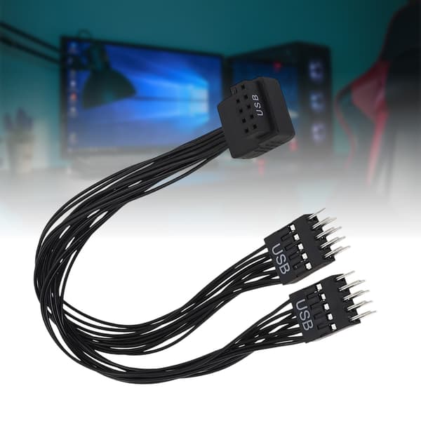Premium Klar Lyd 9-bens Han Til 2 Hun Splitterkabel Til Frontpanel Lyd