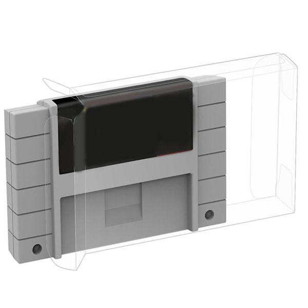10 st Klar Skyddande Boxfodral Skydd för SNES Spelkassettbox