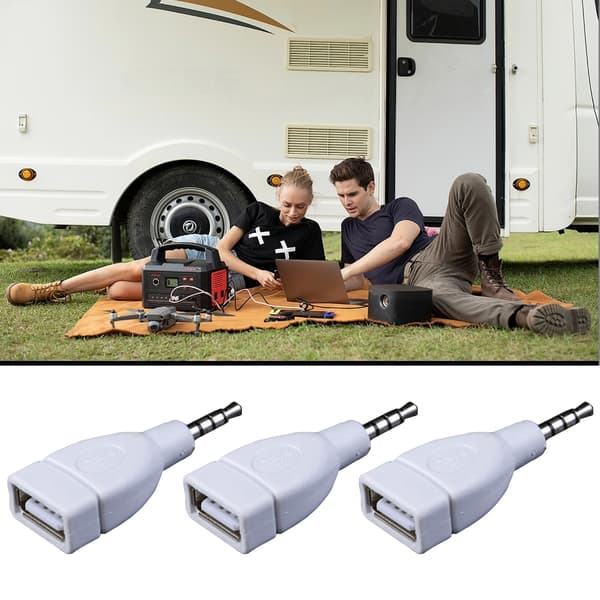 Lydkonvertere 3,5 mm AUX han til USB 2.0 hun-stik til musikafspilning 1pc