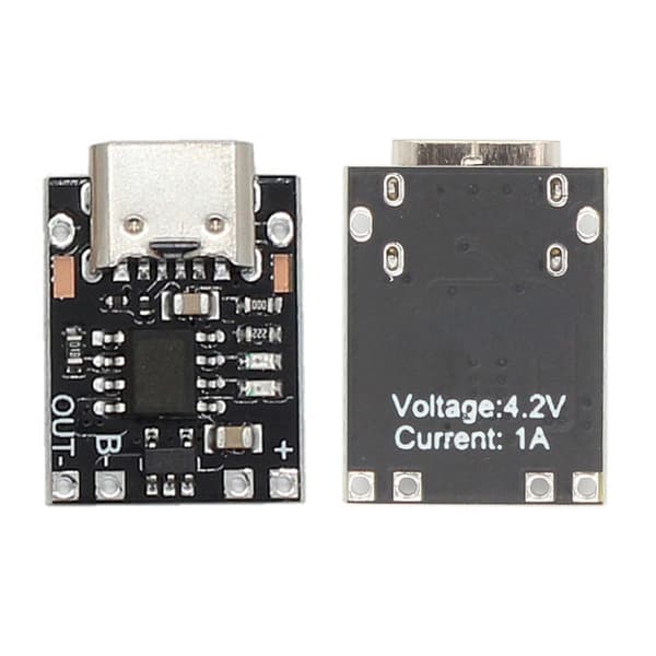Typ C Litiumbatteriladdningskort 1A 3.7V 4.2V för Elektroniska Projekt 1pc
