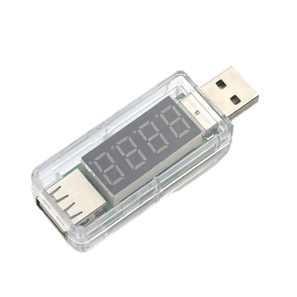 USB Tester Voltmetermultimeter for overvåking av ladeeffektivitet og sikkerhet Blue - Straight head