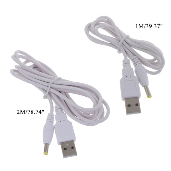 USB till DC-kabel USB hane till DC 4.0x1.7mm 5 Volt Barrel Jack Strömkabeladapter 1m